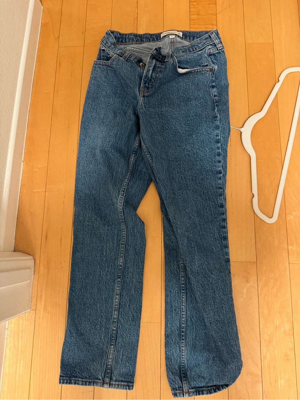 Abercrombie & Fitch Women's Straight Denim Jeans - Dark Blue